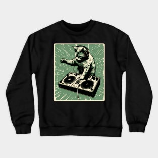 Dj Cat Crewneck Sweatshirt